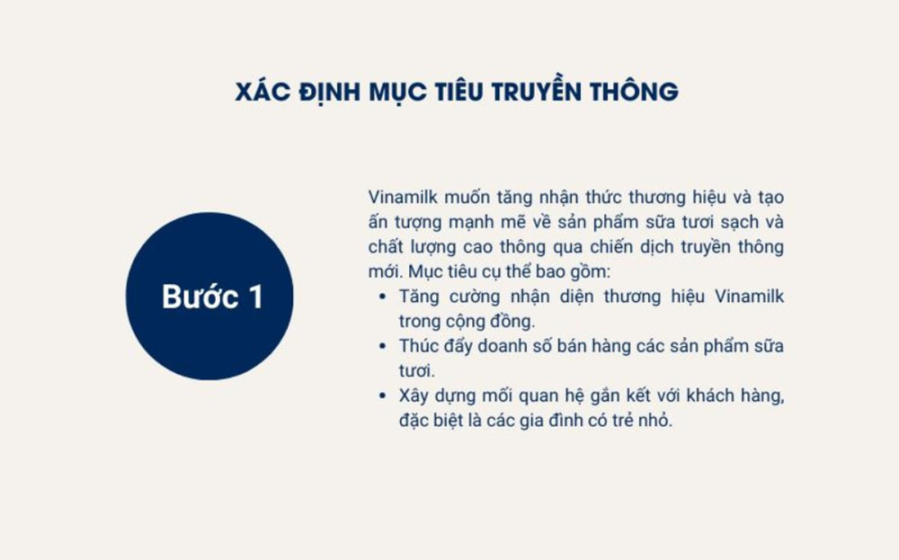 1. Xác định mục tiêu truyền thông