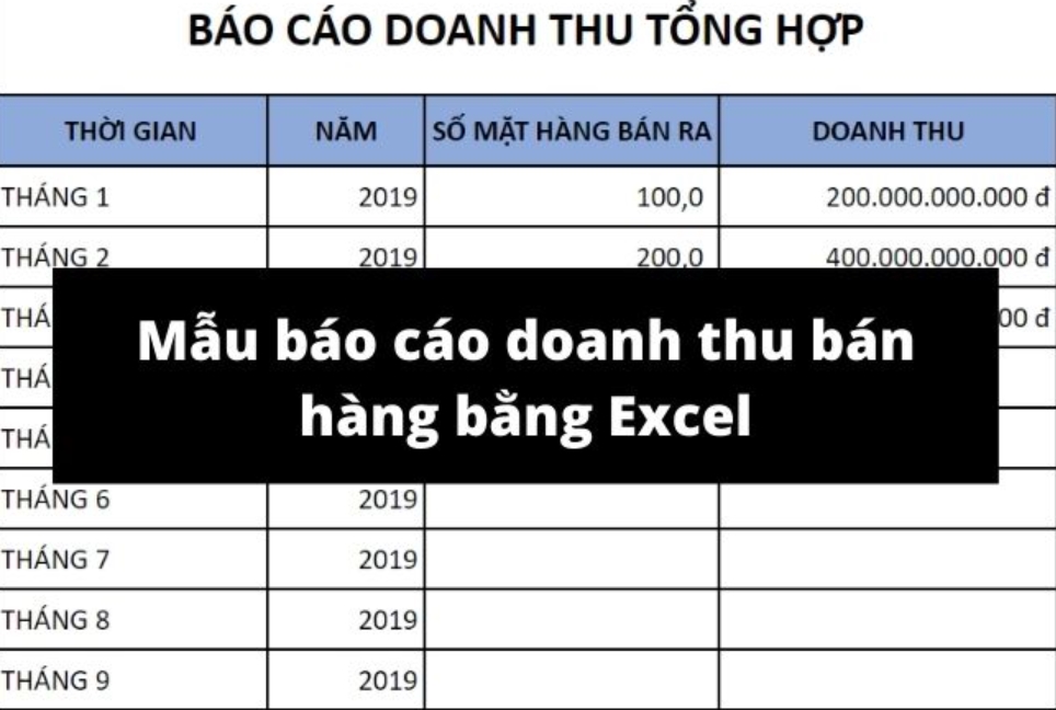 Top những mẫu báo cáo doanh thu gọn gàng chi tiết